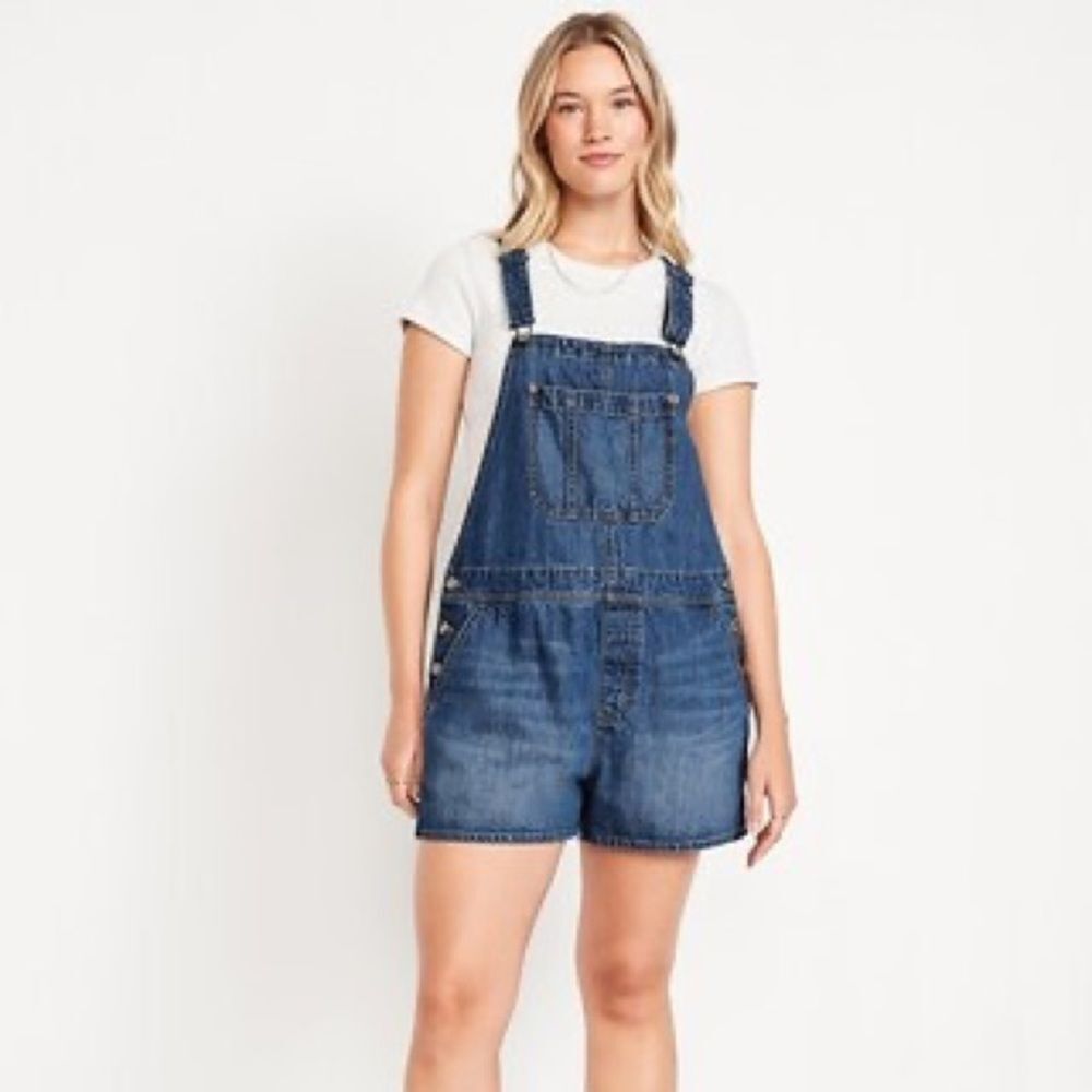 Old Navy Women's Blue Denim Overalls Size Medium